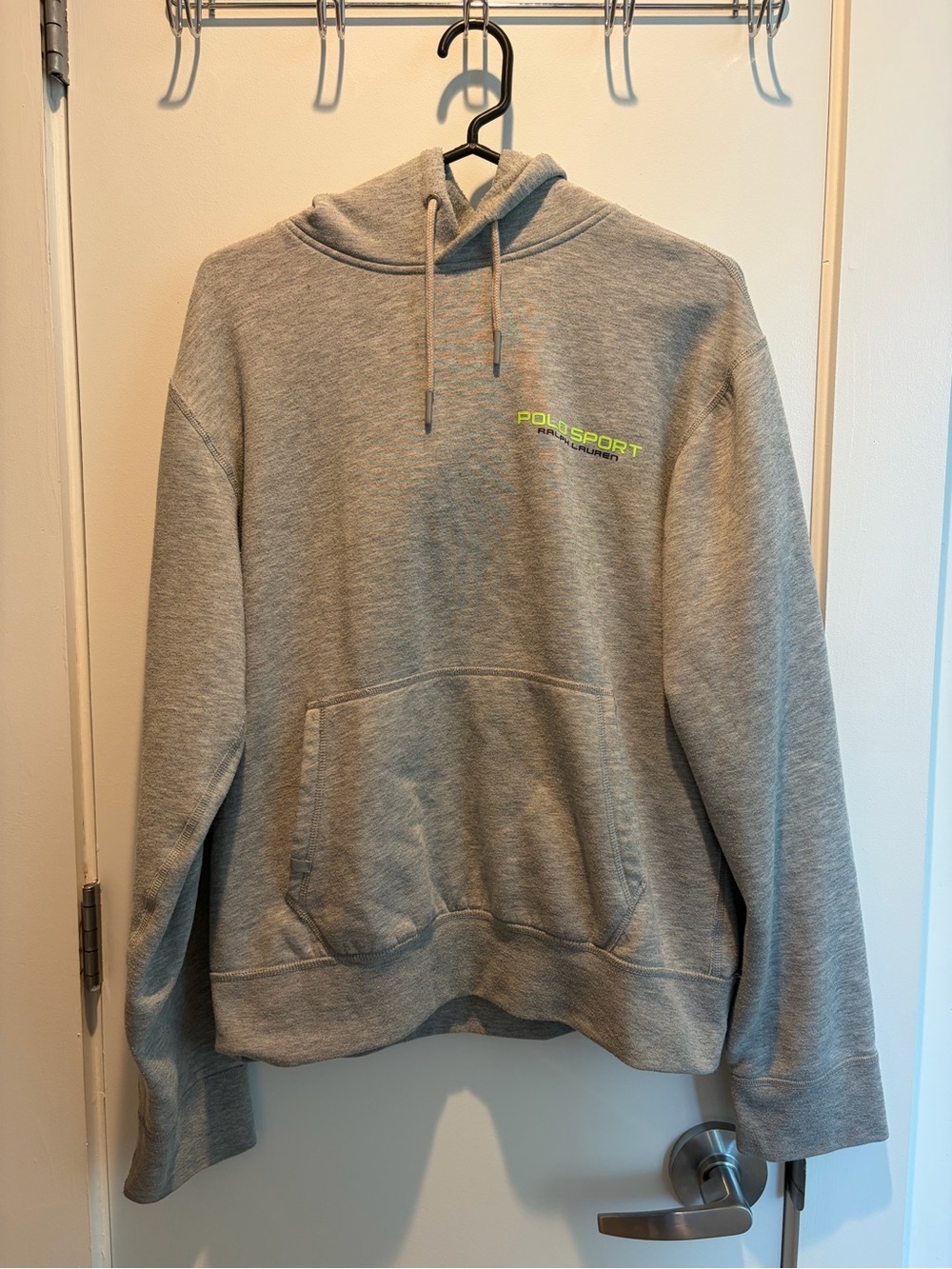 Polo by Ralph Lauren Gray Hoodie with Neon Yellow Polo Sport Logo